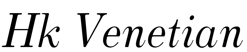 HK-Venetian-Italic font family download free