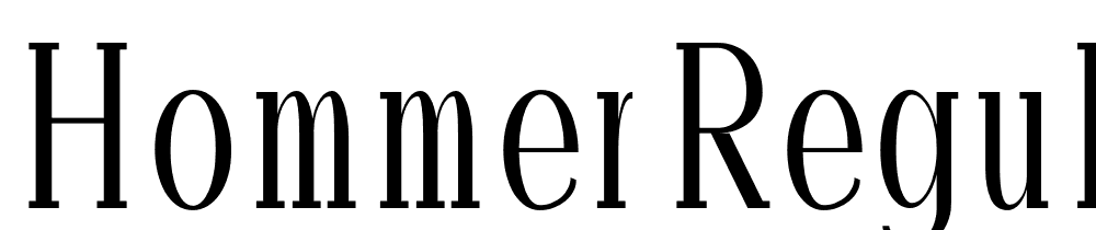 Hommer-Regular font family download free