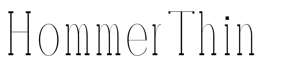 Hommer-Thin font family download free