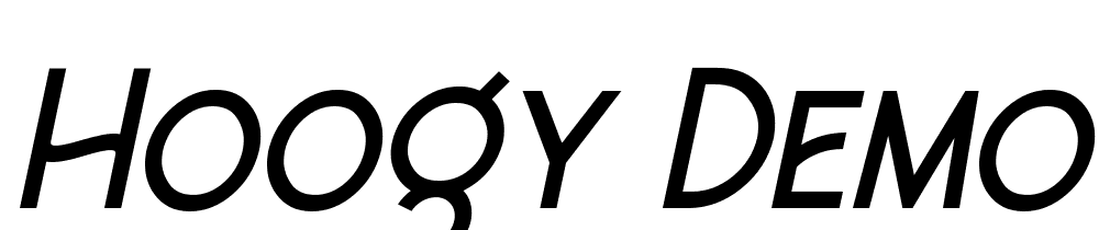 Hoogy-Demo-Italic font family download free