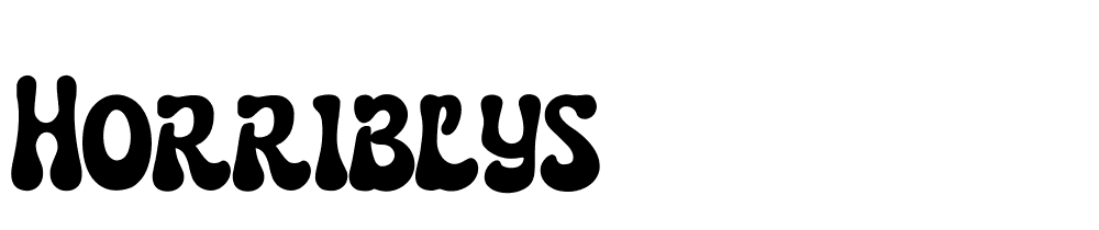 horriblys font family download free