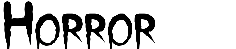 Horror font family download free