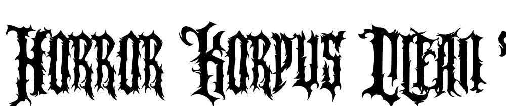 Horror-Korpus-Clean-PERSONAL-Regular font family download free