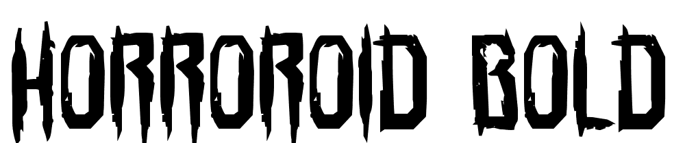 Horroroid-Bold font family download free