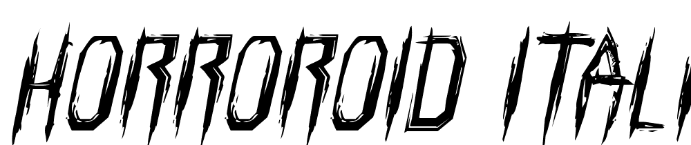 Horroroid-Italic font family download free