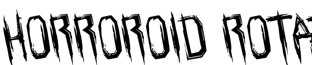 Horroroid-Rotated font family download free