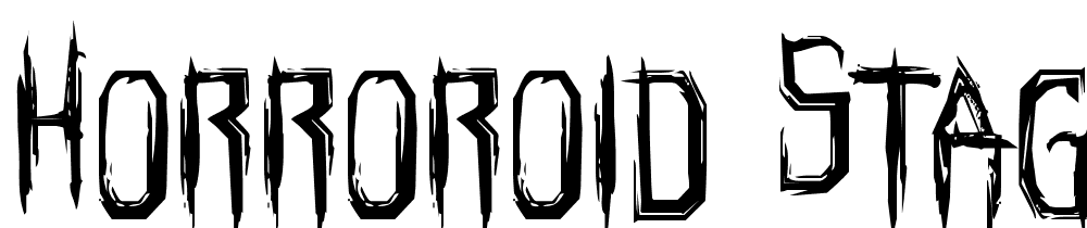 Horroroid-Staggered font family download free