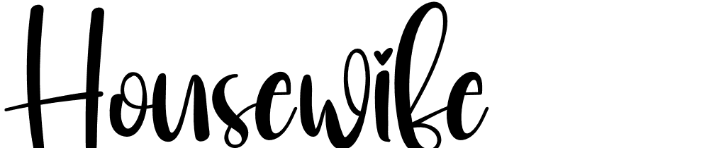 Housewife font family download free