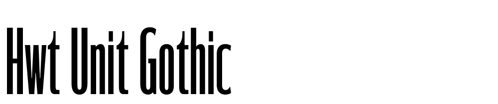 Hwt Unit Gothic font family download free