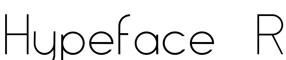 hypeface—reg font family download free