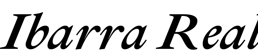 Ibarra-Real-Nova-Bold-Italic font family download free