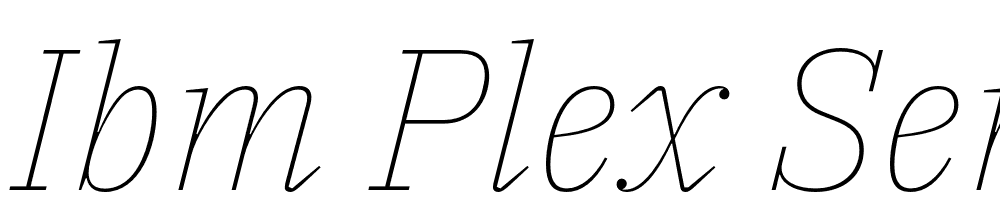 IBM-Plex-Serif-Thin-Italic font family download free