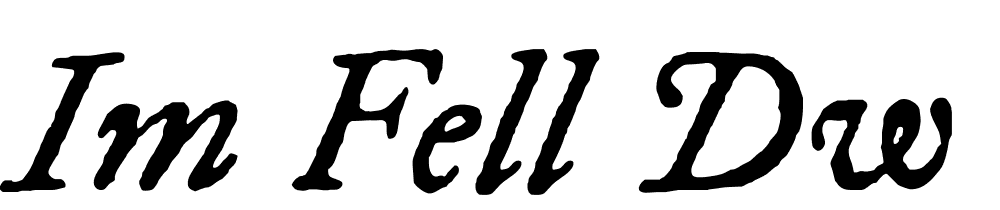 IM-FELL-DW-Pica-Italic font family download free