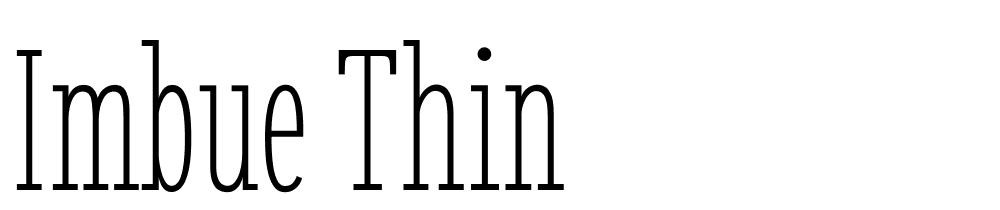 Imbue-Thin font family download free