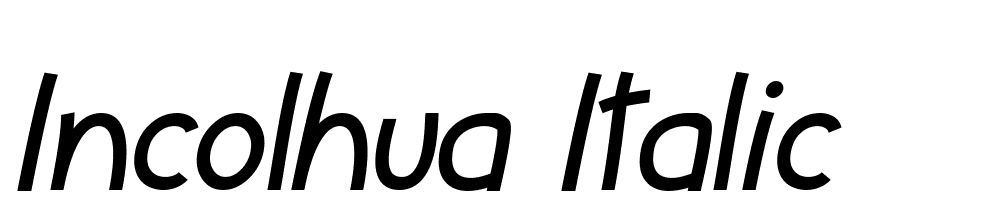 InColhua-Italic font family download free