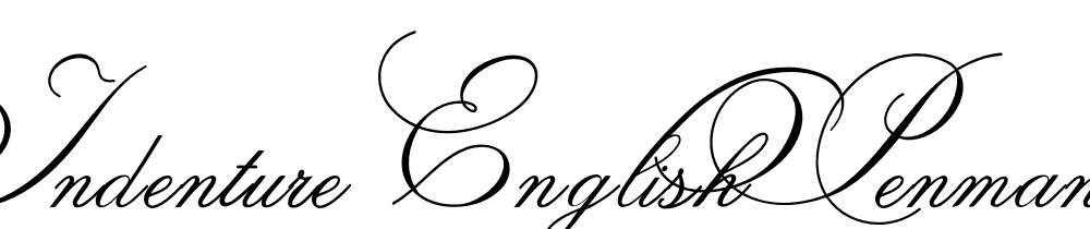 Indenture English Penman font family download free