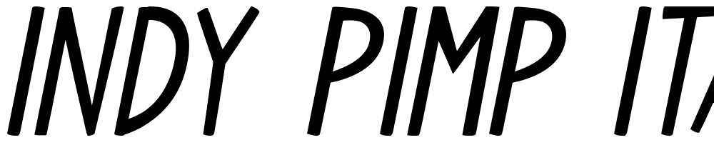 Indy-Pimp-Italic font family download free