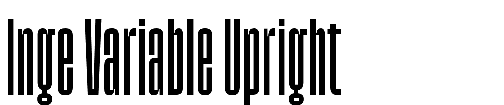 Inge Variable Upright font family download free