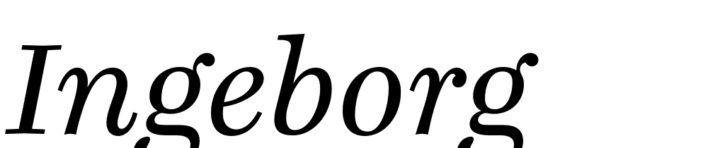 Ingeborg font family download free