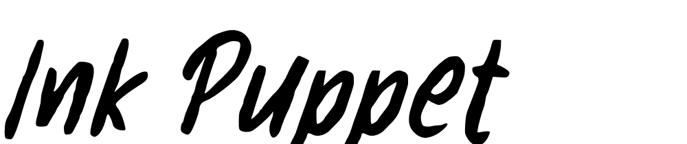 Ink-Puppet font family download free