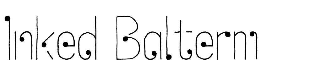 Inked Balterm font family download free