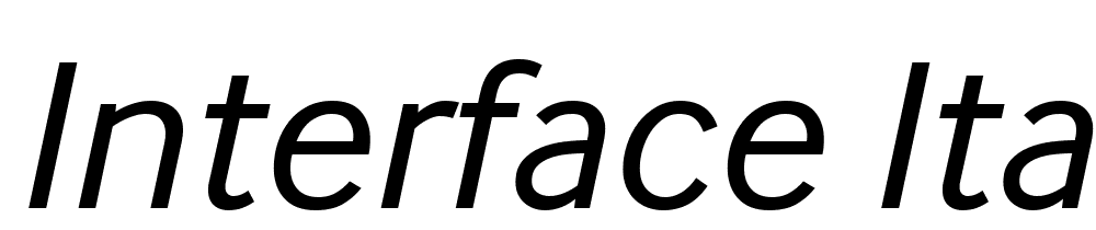 InterFace-Italic font family download free