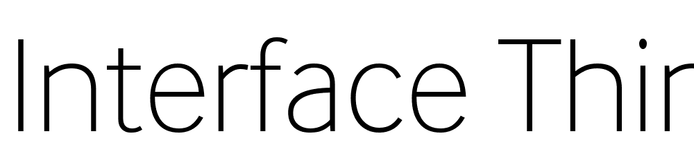 InterFace-Thin font family download free