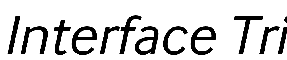 InterFace-Trial-Italic font family download free