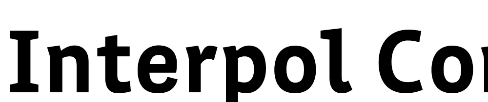 Interpol-Correspondence-Bold font family download free