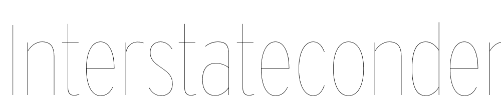 InterstateCondensed-Hairline font family download free