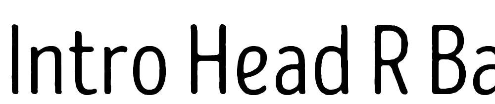 Intro Head R Base font family download free