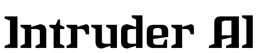 intruder-alert font family download free