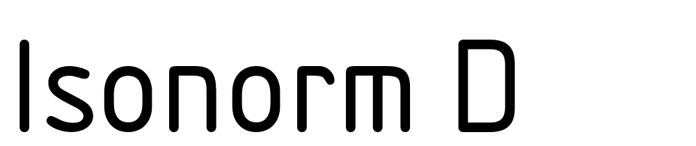 Isonorm-D font family download free