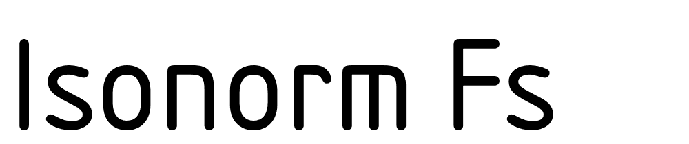 Isonorm Fs font family download free