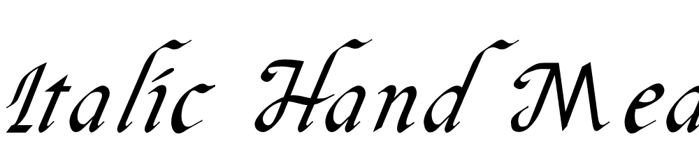 Italic-Hand-Medium font family download free