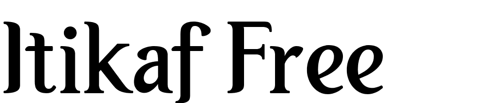 Itikaf FREE font family download free