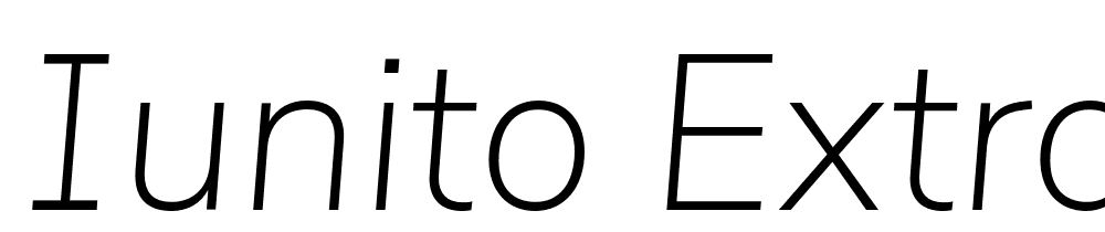 Iunito-ExtraLight-Italic font family download free