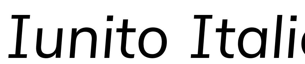 Iunito-Italic font family download free