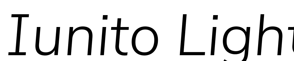 Iunito-Light-Italic font family download free