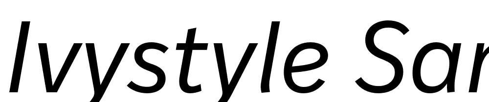 IvyStyle-Sans-Italic font family download free