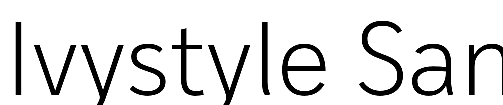 IvyStyle-Sans-Light font family download free