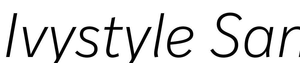 IvyStyle-Sans-Light-Italic font family download free