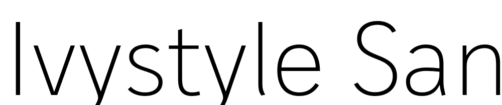 IvyStyle-Sans-Thin font family download free