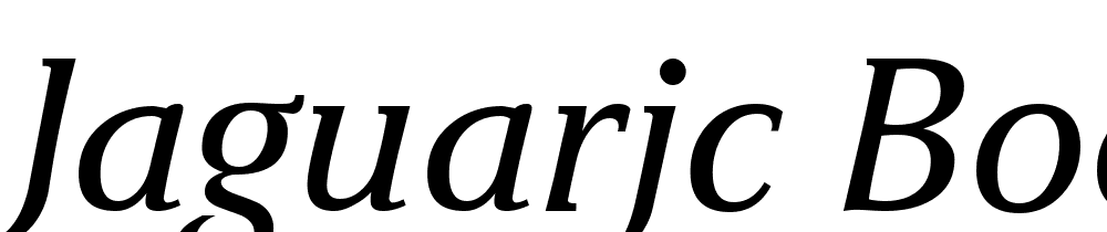 JaguarJC-BookItalic font family download free