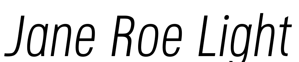 Jane-Roe-Light-Italic font family download free