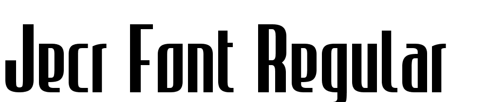 JECR-Font-Regular font family download free