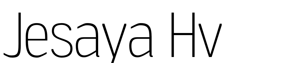 Jesaya Hv font family download free