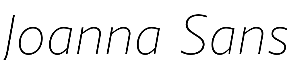 Joanna-Sans-Nova-Thin-Italic font family download free