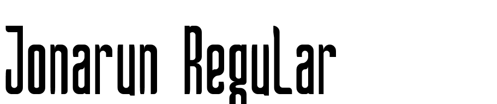 Jonarun-Regular font family download free