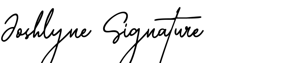 Joshlyne-Signature font family download free